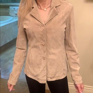 Beige blazer 100% suede